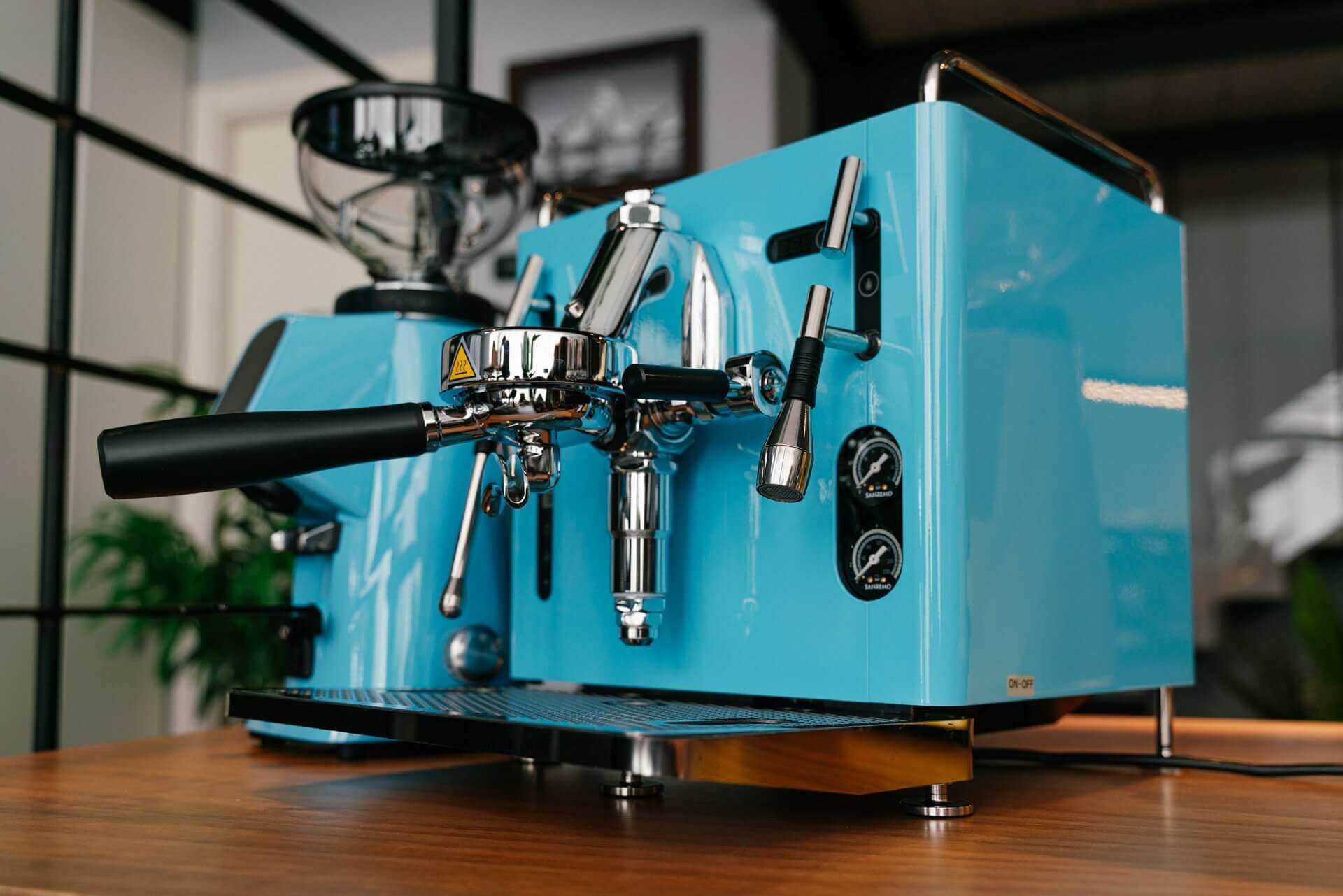 Kaffeemaschine Cube-blau